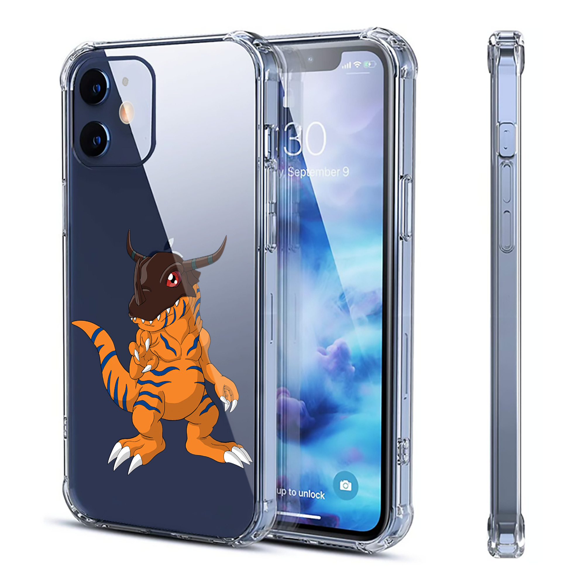 （画像用） Digimon デジタルモンスター/デジモン 【iPhone 12シリーズ対応】透明スマホケース（クリアソフトケース）